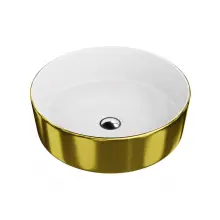 Umywalka nablatowa 37cm - Lavita Merida Gold/White